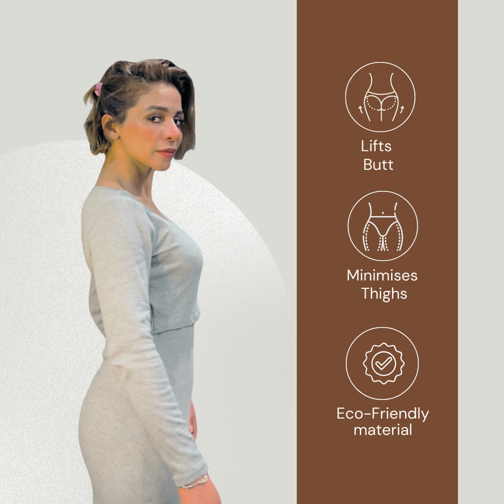 SEAMLESS MEDIUM COMPRESSION THIGH SHAPING BRIEF -SKIN