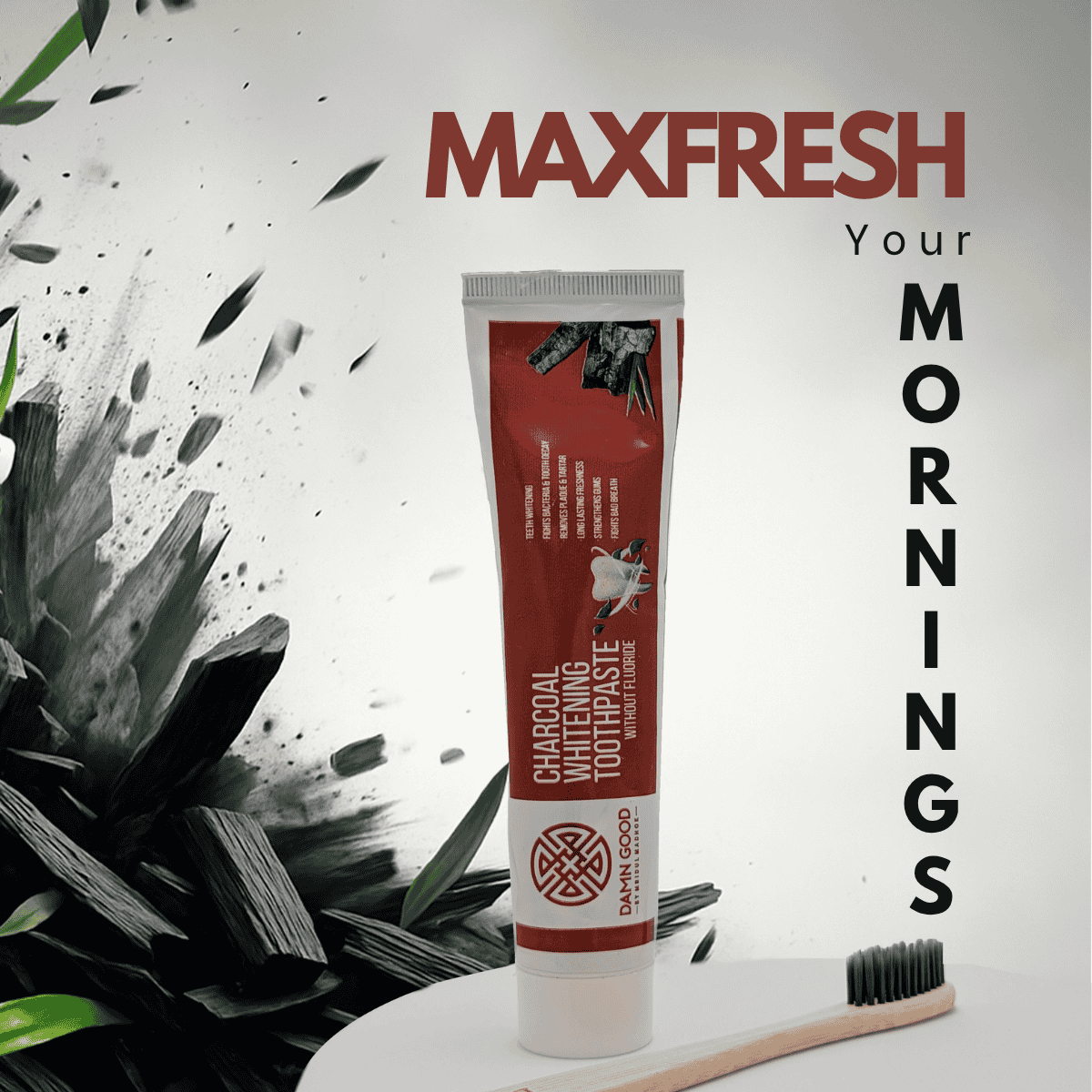 DamnGood Charcoal Herbal Tooth Paste For Teeth Whitening