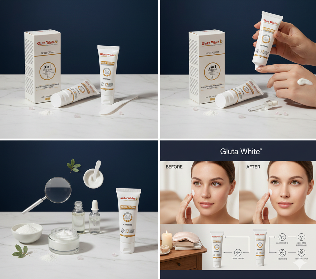 🌙 Gluta White 3-in-1 Night Cream: Wake Up to Brighter Skin