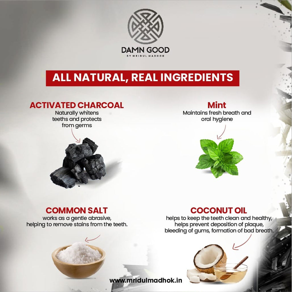DamnGood Charcoal Herbal Tooth Paste For Teeth Whitening