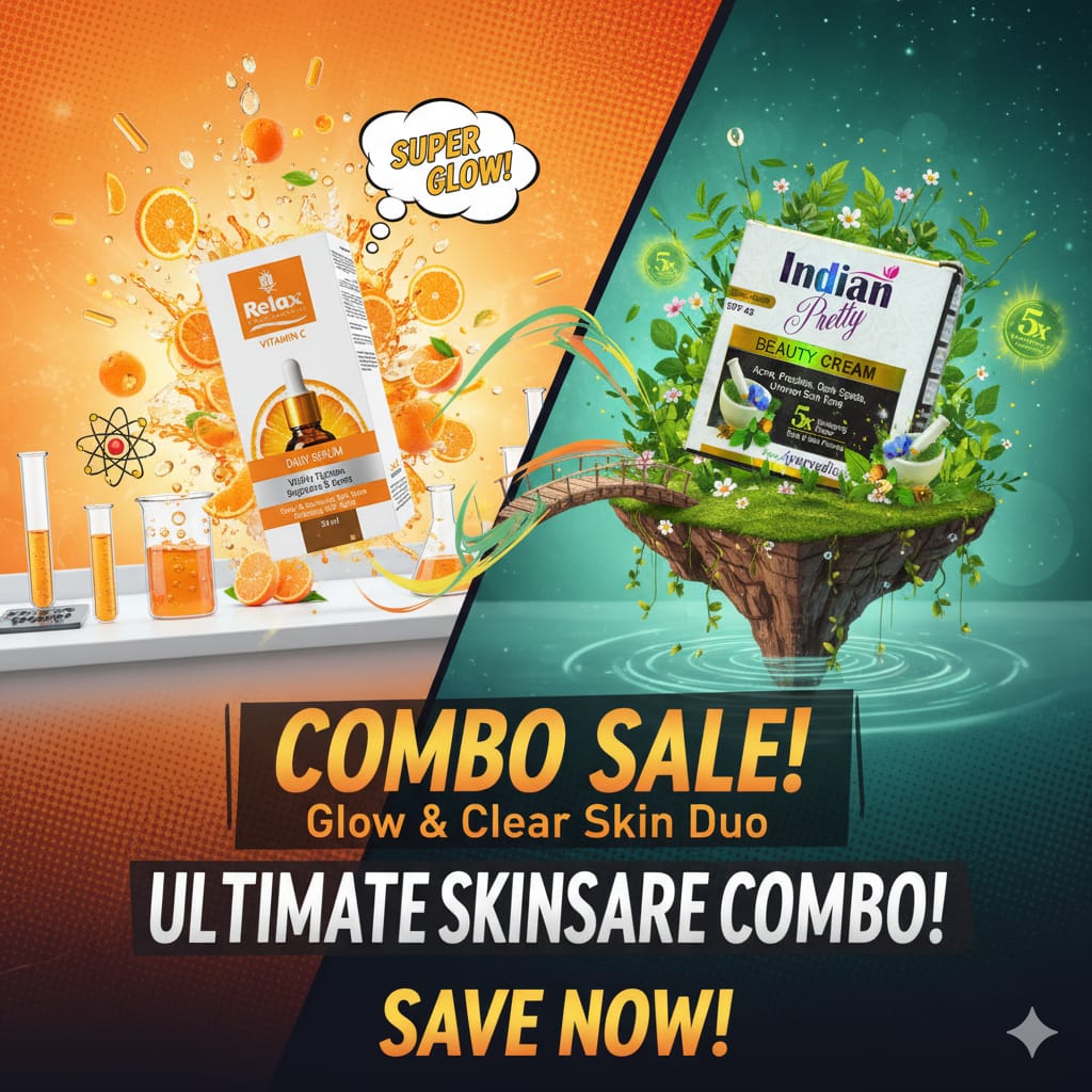 ✨&nbsp;The Ultimate Radiance Duo: Relax Vitamin C Daily Serum &amp; Indian Pretty Beauty Cream ✨