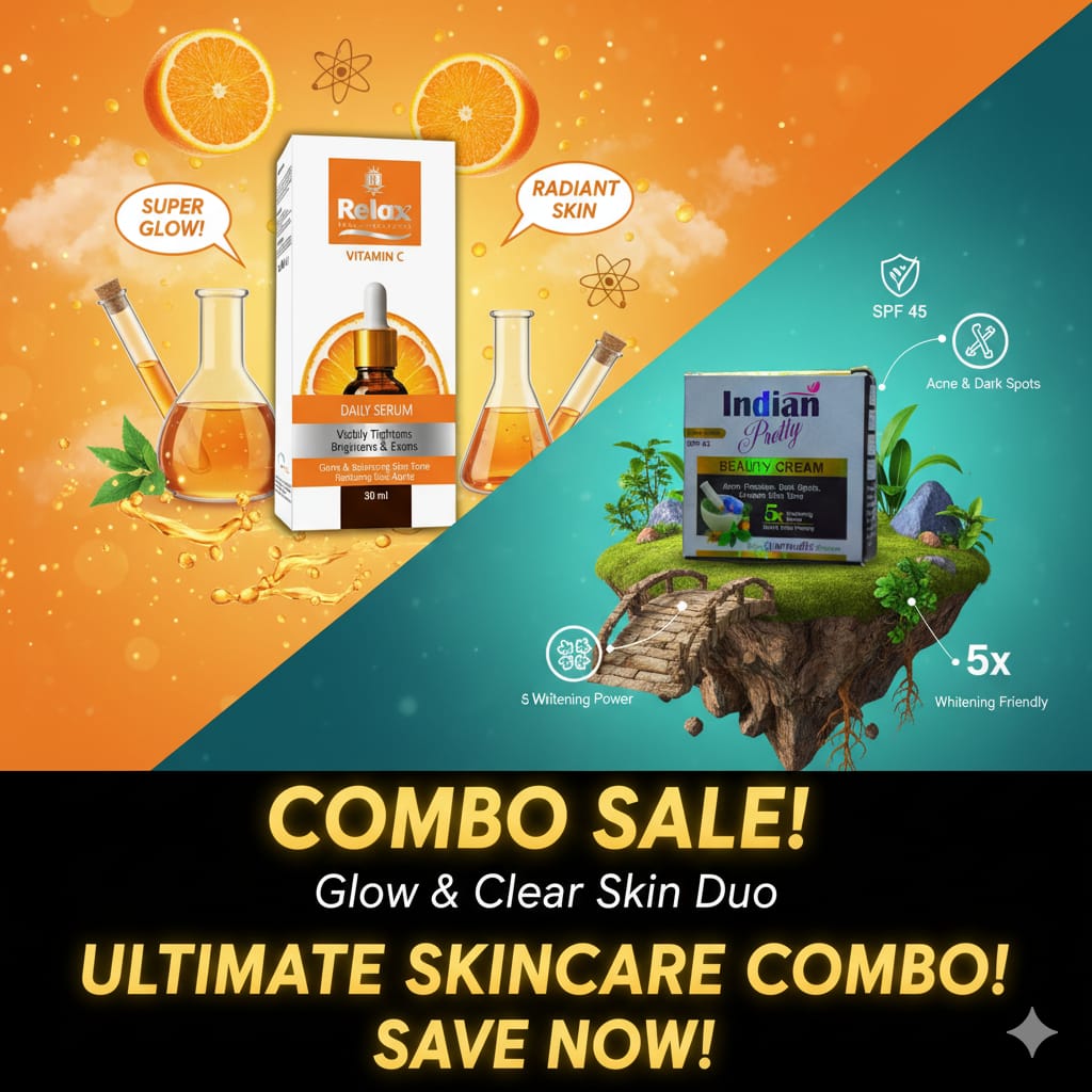 ✨&nbsp;The Ultimate Radiance Duo: Relax Vitamin C Daily Serum &amp; Indian Pretty Beauty Cream ✨