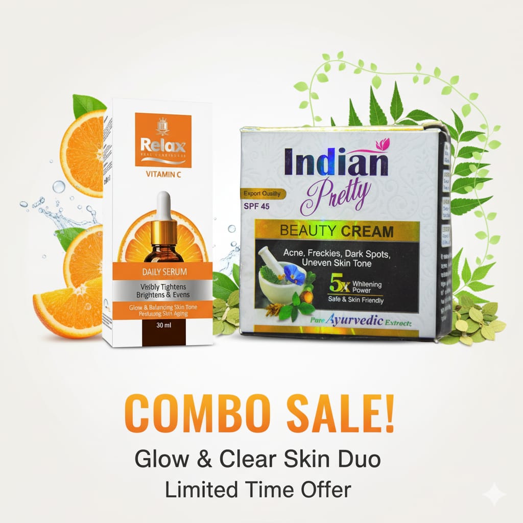 ✨&nbsp;The Ultimate Radiance Duo: Relax Vitamin C Daily Serum &amp; Indian Pretty Beauty Cream ✨