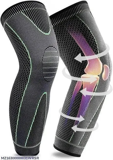 (Pack of 2) Compression Knee Support Sleeve with Adjustable Strap