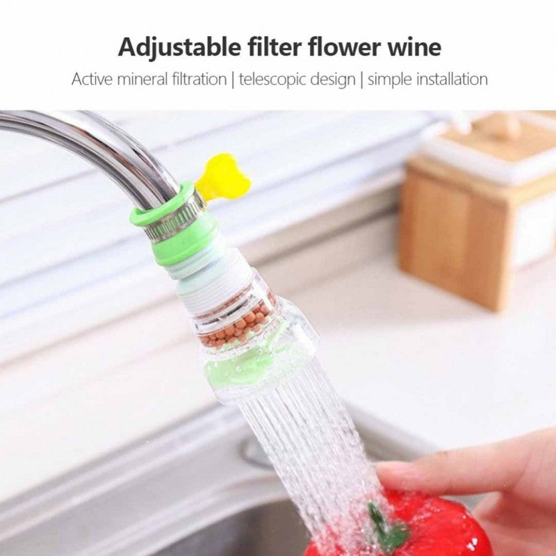 Fan Water Saving Tap, 360˚ Degree Rotatable Water Saving Tap, Durable Faucet Filter Nozzle, Tap Aerator Diffuse Faucet Nozzle Filter Adapter